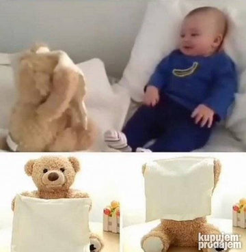 Meda skrivalica plisani meda Peekaboo plišani meda skrivalic